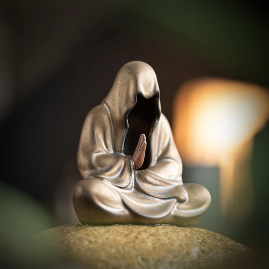 Mini Zen Buddha Statue | Ceramic Formless Monk Figurine