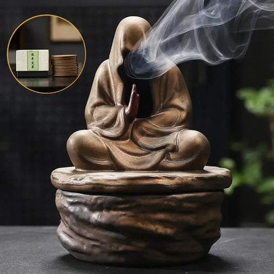 Zen Monk Incense Burner | Ceramic Formless Buddha Holder