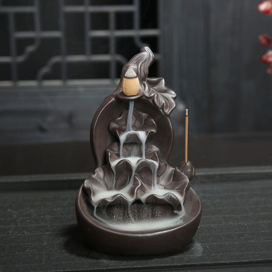 Lotus Cascade Incense Waterfall Backflow Incense Burner