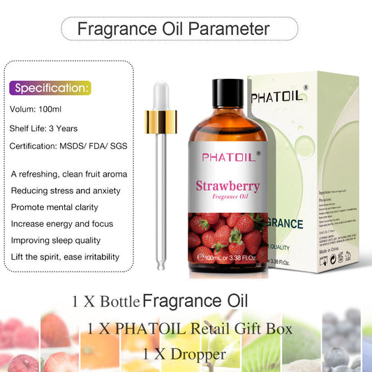 Phatoil 100ml Fruit Perfume Fragrance Oils for Aroma Diffuser With Droppers