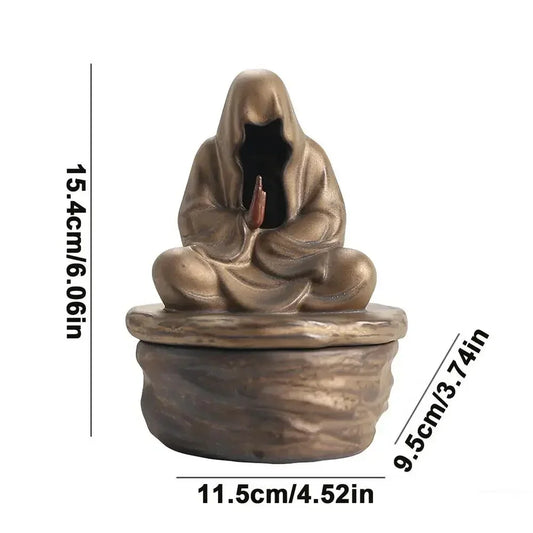 Zen Monk Incense Burner | Ceramic Formless Buddha Holder