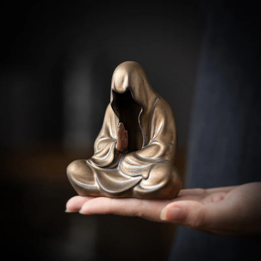 Mini Zen Buddha Statue | Ceramic Formless Monk Figurine