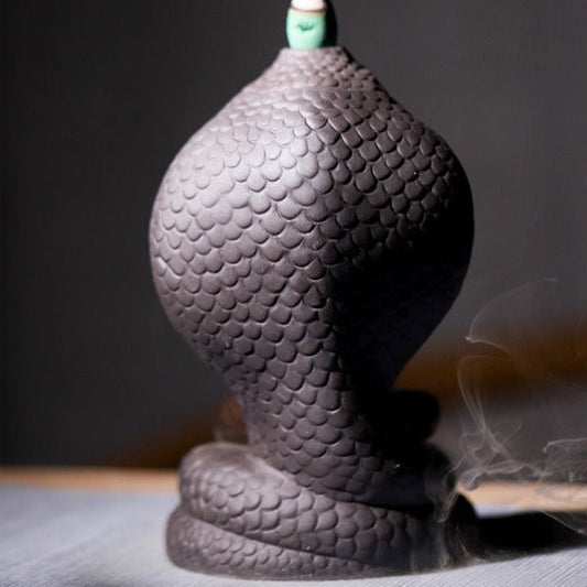 Snake Backflow Incense Burner With Buddha